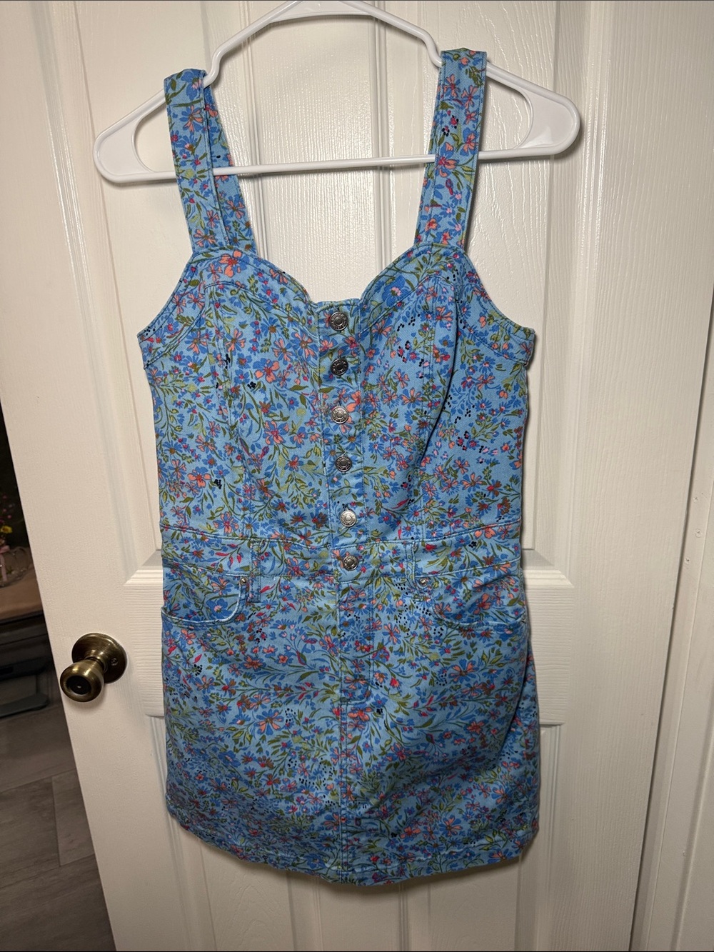 Jessica Simpson Light Blue Floral denim Dress